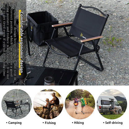 Deerest Camping Folding Chair Outdoor Travel Lounge Lawn Seat Fishing Beach Relax Lightweight Outdoor Portable Kermit Chair