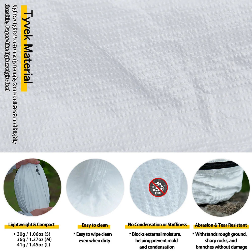 Soomloom Tyvek Storage Bag Set 2.0 – Lightweight Tear-Resistant Organizer Bags for Camping Gear, Travel & Everyday Storage S,M,L