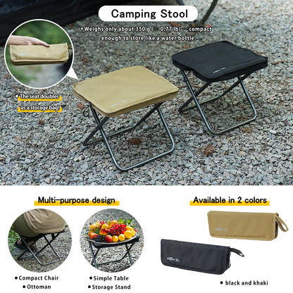 Soomloom Ultra-Light Folding Camping Stool Outdoor Portable Minin Storage Chair for Hiking Fishing Festivals Outdoor Activities