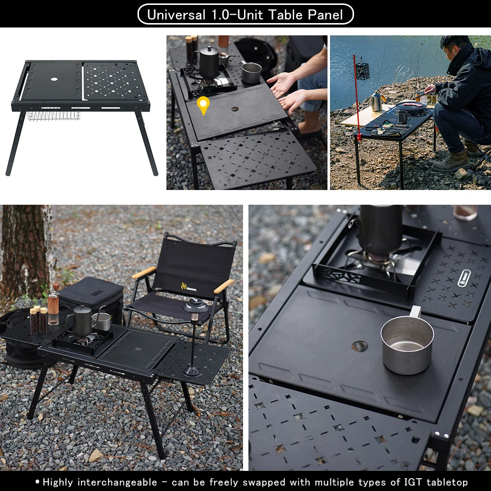 Soomloom Universal 1.0-Unit Table Panel - IGT Exchange Aluminum Alloy Table Plate Coated Board for Outdoor Camping & Picnic