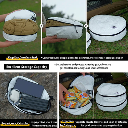 Soomloom Tyvek Storage Bag Set 2.0 – Lightweight Tear-Resistant Organizer Bags for Camping Gear, Travel & Everyday Storage S,M,L