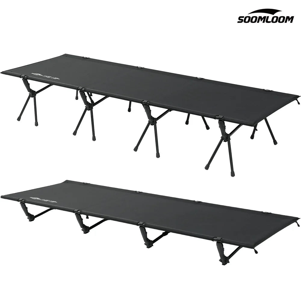 Soomloom Camping Cot - 210X76/190X65cm Easy Setup Portable Folding Bed, Ultralight Aluminum Alloy Camping Bed for Outdoor Hiking