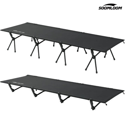 Soomloom Camping Cot - 210X76/190X65cm Easy Setup Portable Folding Bed, Ultralight Aluminum Alloy Camping Bed for Outdoor Hiking