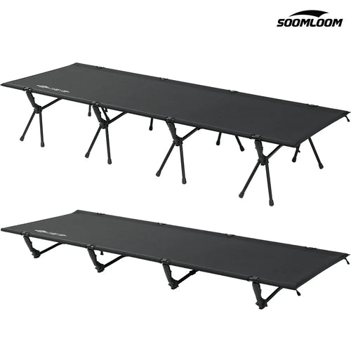 Soomloom Camping Cot - 210X76/190X65cm Easy Setup Portable Folding Bed, Ultralight Aluminum Alloy Camping Bed for Outdoor Hiking