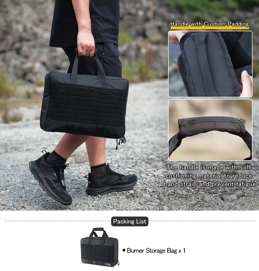 Soomloom 1-Unit Burner Storage Bag, Lightweight Durable Water-repellent 600D Oxford Fabric Outdoor Multi-Storage Bag for Burner