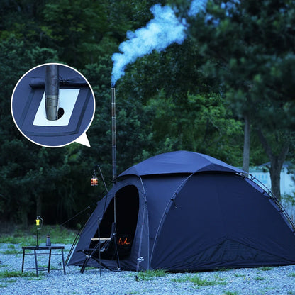 Soomloom T/C Fabric Camping Tent VIKING 3.0– Double Y-Shaped Pole 4-Season Tent, Spark-Resistant T/C Polycotton Sunshade Shelter