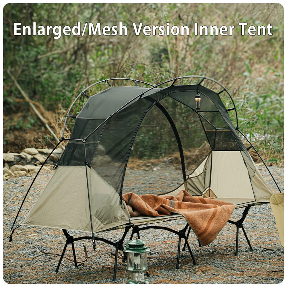 Soomloom Ultra-Light Cot Tent with Independent Inner Tent, Waterproof Breathable Mosquito-Proof Outdoor Camping Bed Tent Shelter