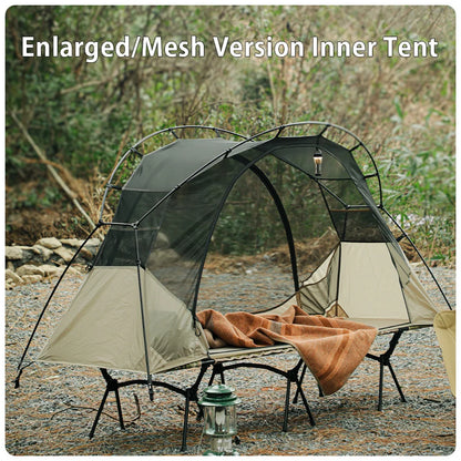 Soomloom Ultra-Light Cot Tent with Independent Inner Tent, Waterproof Breathable Mosquito-Proof Outdoor Camping Bed Tent Shelter
