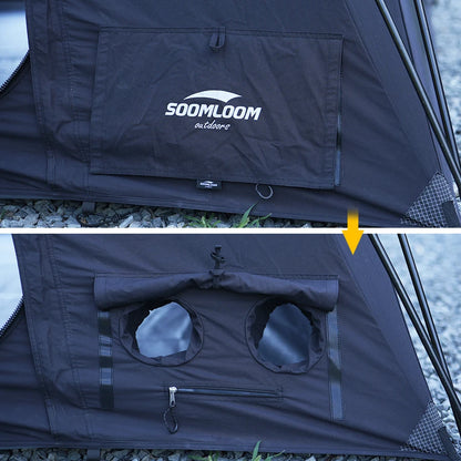 Soomloom T/C Fabric Camping Tent VIKING 3.0– Double Y-Shaped Pole 4-Season Tent, Spark-Resistant T/C Polycotton Sunshade Shelter