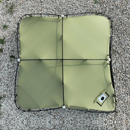 Soomloom Double Y-Shaped Pole Tent with VIKING Bonfire Chimney Hole T/C Material Fire Retardant Waterproof Outdoor Camping Tent