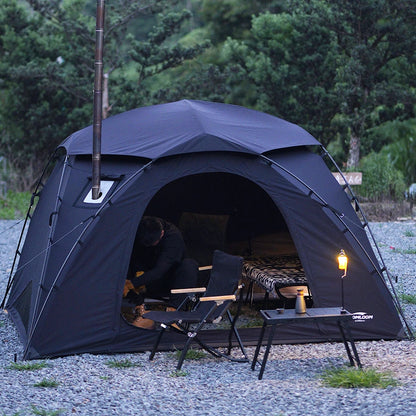Soomloom T/C Fabric Camping Tent VIKING 3.0– Double Y-Shaped Pole 4-Season Tent, Spark-Resistant T/C Polycotton Sunshade Shelter