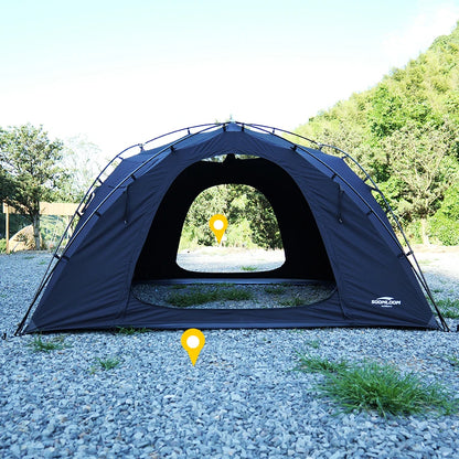 Soomloom T/C Fabric Camping Tent VIKING 3.0– Double Y-Shaped Pole 4-Season Tent, Spark-Resistant T/C Polycotton Sunshade Shelter