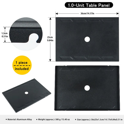 Soomloom Universal 1.0-Unit Table Panel - IGT Exchange Aluminum Alloy Table Plate Coated Board for Outdoor Camping & Picnic