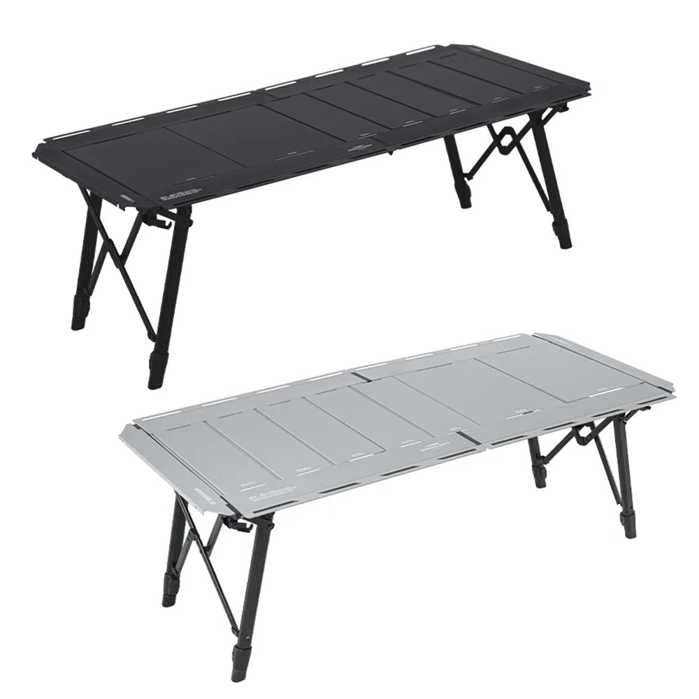 Soomloom 4.5-Unit Adjustable Height Folding IGT Camping Table - Aluminum Alloy Expandable Table for Outdoor Cooking and Dining