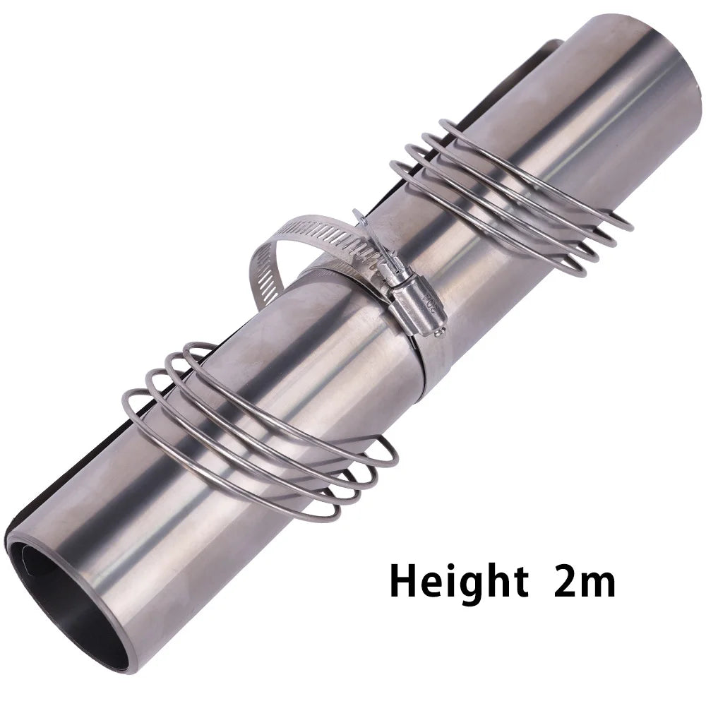Soomloom Titanium Roll Chimney for Wood Stove 2m 2.5m 3m Lightweight Compact Chimney Accessory for Outdoor Camp Stove Fireplace