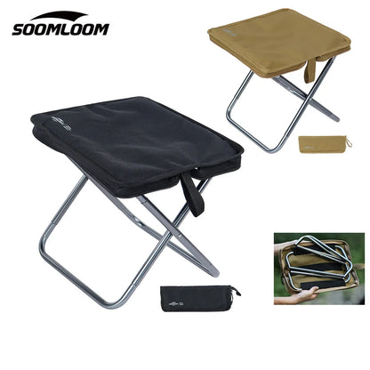Soomloom Ultra-Light Folding Camping Stool Outdoor Portable Minin Storage Chair for Hiking Fishing Festivals Outdoor Activities