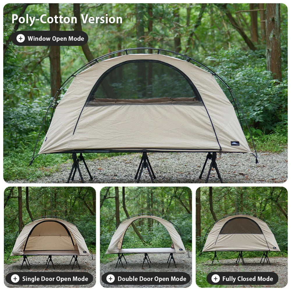Soomloom Ultra-Light Cot Tent with Independent Inner Tent, Waterproof Breathable Mosquito-Proof Outdoor Camping Bed Tent Shelter