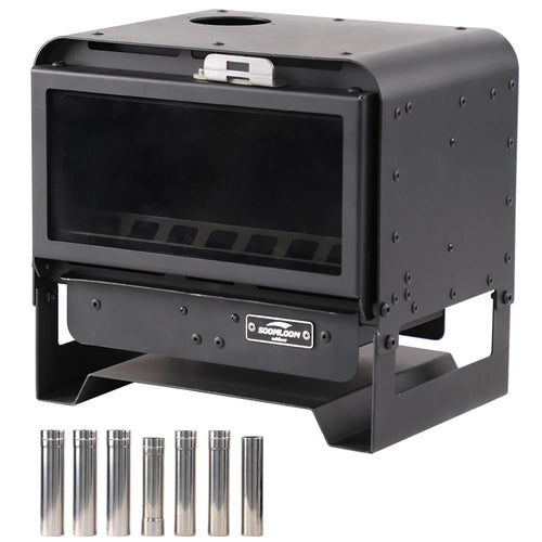Soomloom Multifunctional Wood Stove KAKA Black Camping Fireplace for Tent Heating Cooking Portable Camping Outdoor Bonfire Stove