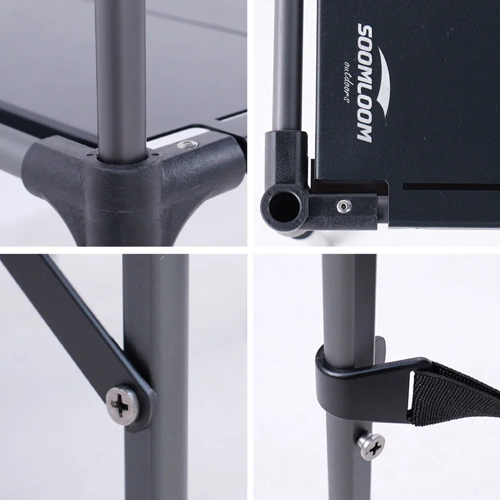 Soomloom Ultra-Light Expandable IGT Table - All-Direction Expandable Outdoor Table with Lantern Stand for Camping Picnics Hiking