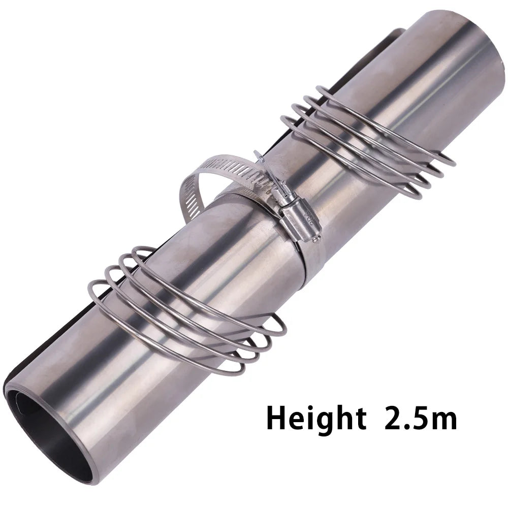 Soomloom Titanium Roll Chimney for Wood Stove 2m 2.5m 3m Lightweight Compact Chimney Accessory for Outdoor Camp Stove Fireplace