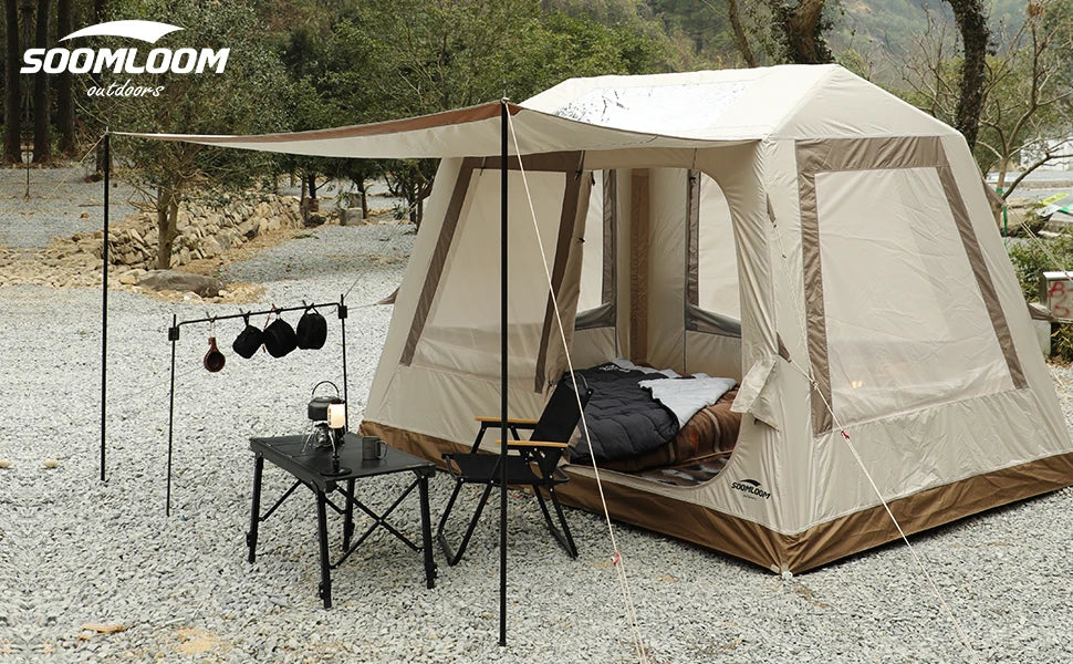 Soomloom Inflatable Tent TAM6.8 Easy Setup Large Air Tent Air Beam Cabin for Family Couples Camping Outdoor Events Travel