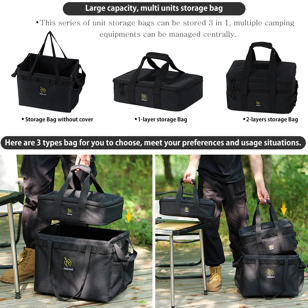 Deerest Opening IGT Euipment Storage Bag 900D Oxford Cloth Outdoor Camping Portable Multifunctional No Cover Unit Storage Bag