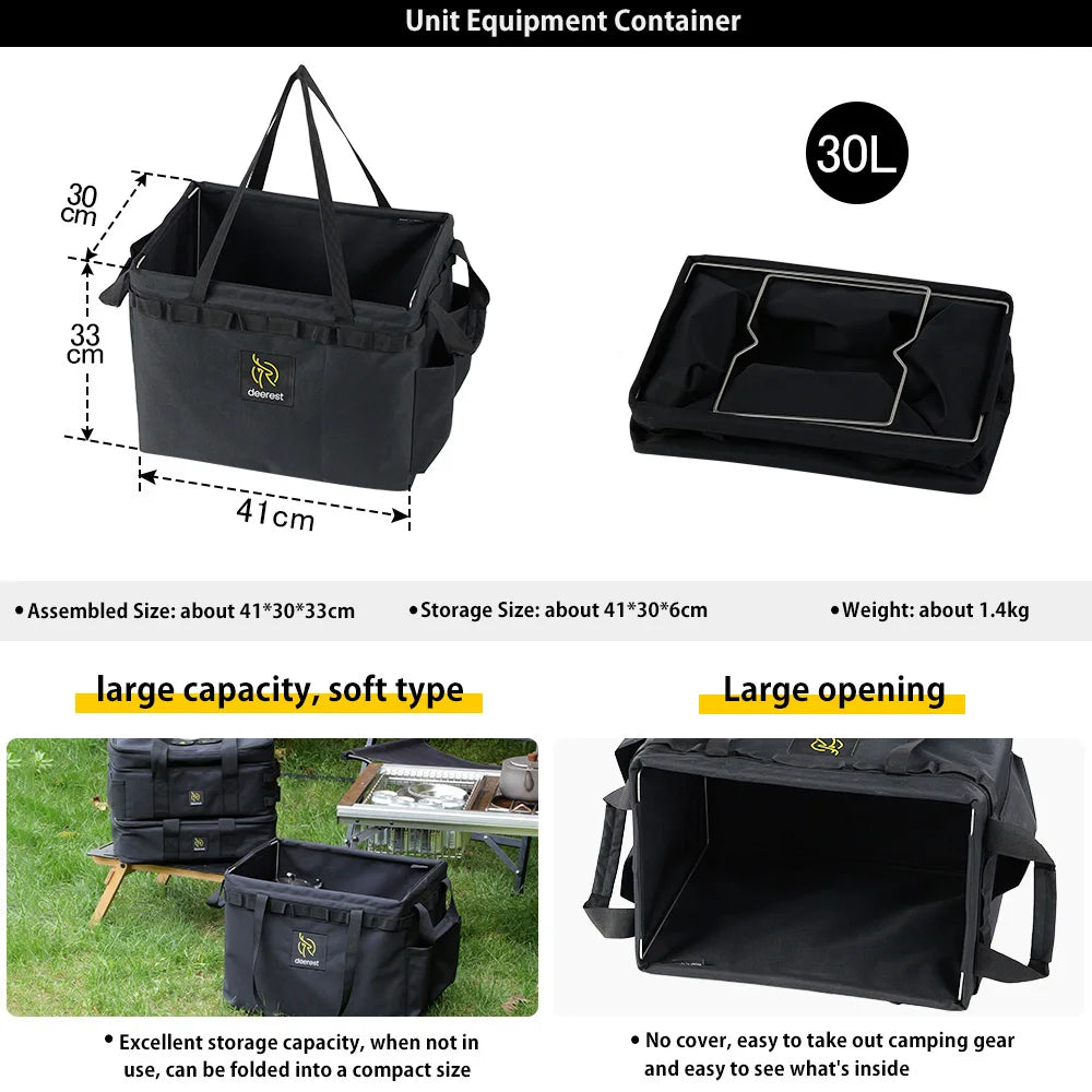 Deerest Opening IGT Euipment Storage Bag 900D Oxford Cloth Outdoor Camping Portable Multifunctional No Cover Unit Storage Bag