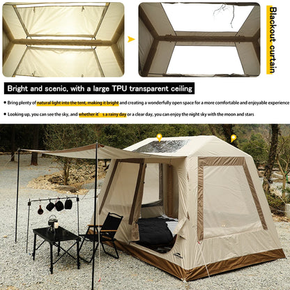 Soomloom Inflatable Tent TAM6.8 Easy Setup Large Air Tent Air Beam Cabin for Family Couples Camping Outdoor Events Travel