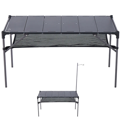 Soomloom Ultra-Light Expandable IGT Table - All-Direction Expandable Outdoor Table with Lantern Stand for Camping Picnics Hiking
