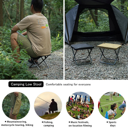 Soomloom Ultra-Light Folding Camping Stool Outdoor Portable Minin Storage Chair for Hiking Fishing Festivals Outdoor Activities