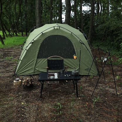 Soomloom Double Y-Shaped Pole Tent with VIKING Bonfire Chimney Hole T/C Material Fire Retardant Waterproof Outdoor Camping Tent