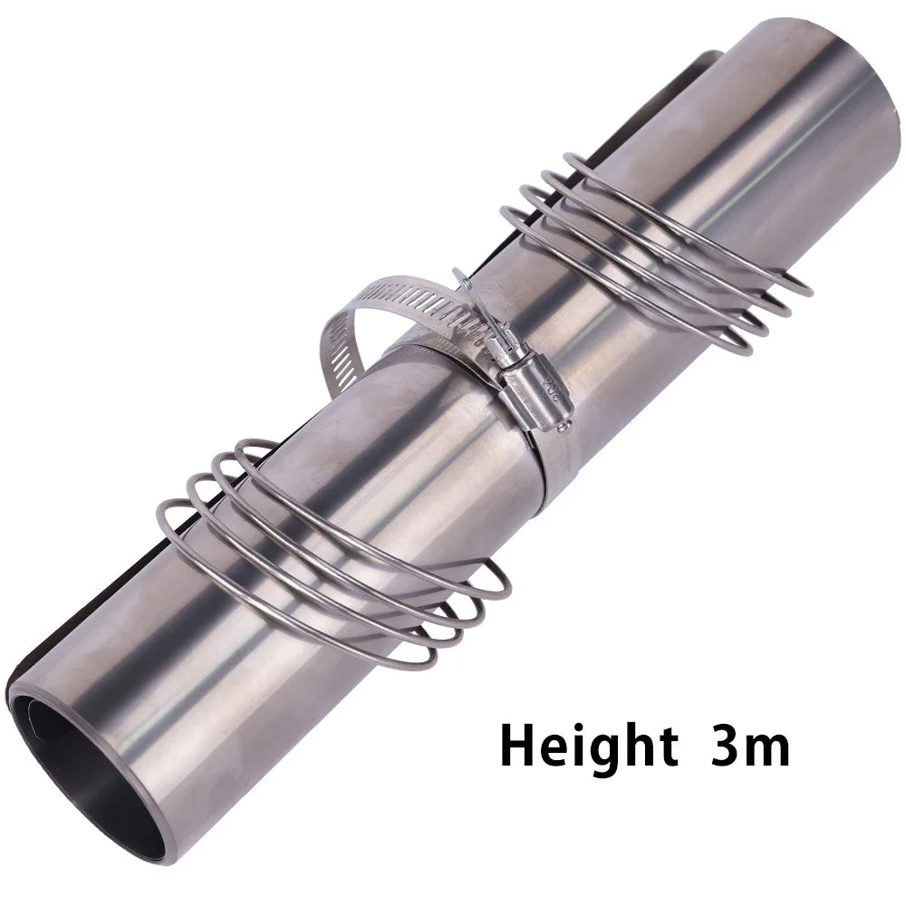 Soomloom Titanium Roll Chimney for Wood Stove 2m 2.5m 3m Lightweight Compact Chimney Accessory for Outdoor Camp Stove Fireplace