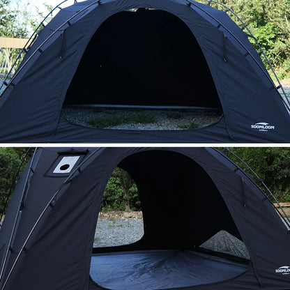 Soomloom T/C Fabric Camping Tent VIKING 3.0– Double Y-Shaped Pole 4-Season Tent, Spark-Resistant T/C Polycotton Sunshade Shelter