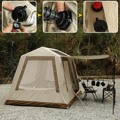 Soomloom Inflatable Tent TAM6.8 Easy Setup Large Air Tent Air Beam Cabin for Family Couples Camping Outdoor Events Travel