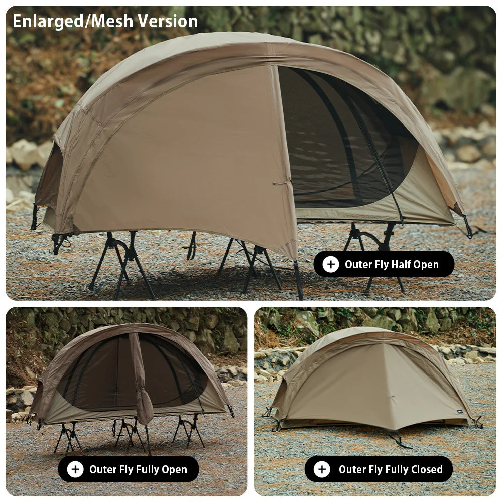 Soomloom Ultra-Light Cot Tent with Independent Inner Tent, Waterproof Breathable Mosquito-Proof Outdoor Camping Bed Tent Shelter