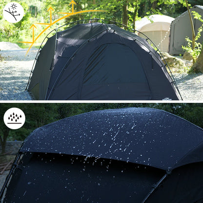 Soomloom T/C Fabric Camping Tent VIKING 3.0– Double Y-Shaped Pole 4-Season Tent, Spark-Resistant T/C Polycotton Sunshade Shelter