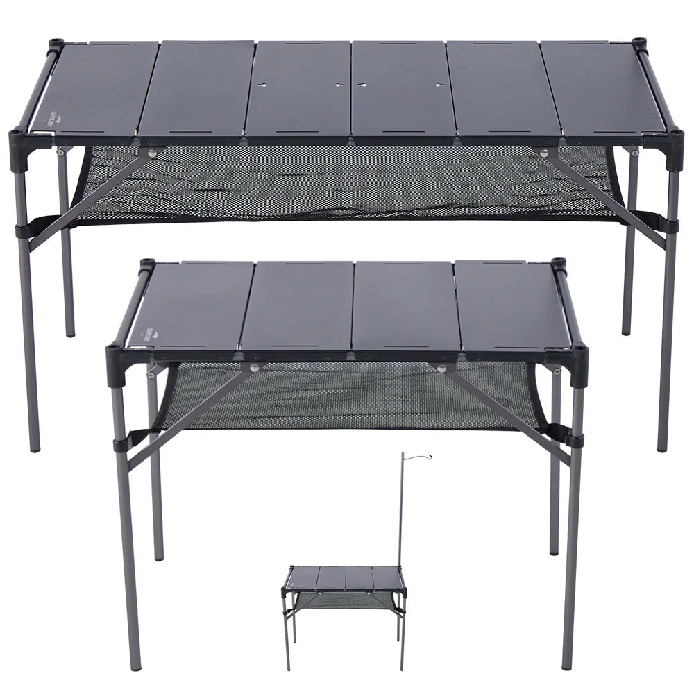 Soomloom Ultra-Light Expandable IGT Table - All-Direction Expandable Outdoor Table with Lantern Stand for Camping Picnics Hiking