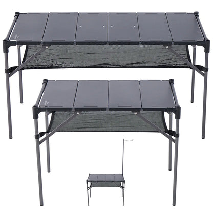 Soomloom Ultra-Light Expandable IGT Table - All-Direction Expandable Outdoor Table with Lantern Stand for Camping Picnics Hiking