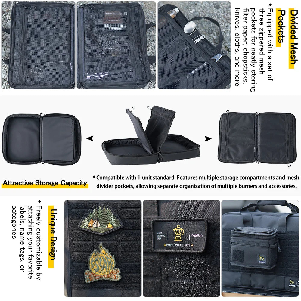Soomloom 1-Unit Burner Storage Bag, Lightweight Durable Water-repellent 600D Oxford Fabric Outdoor Multi-Storage Bag for Burner